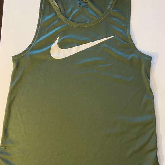 Nike DrI-Fit Green Running Tank, Size Small - Picture 4 of 7